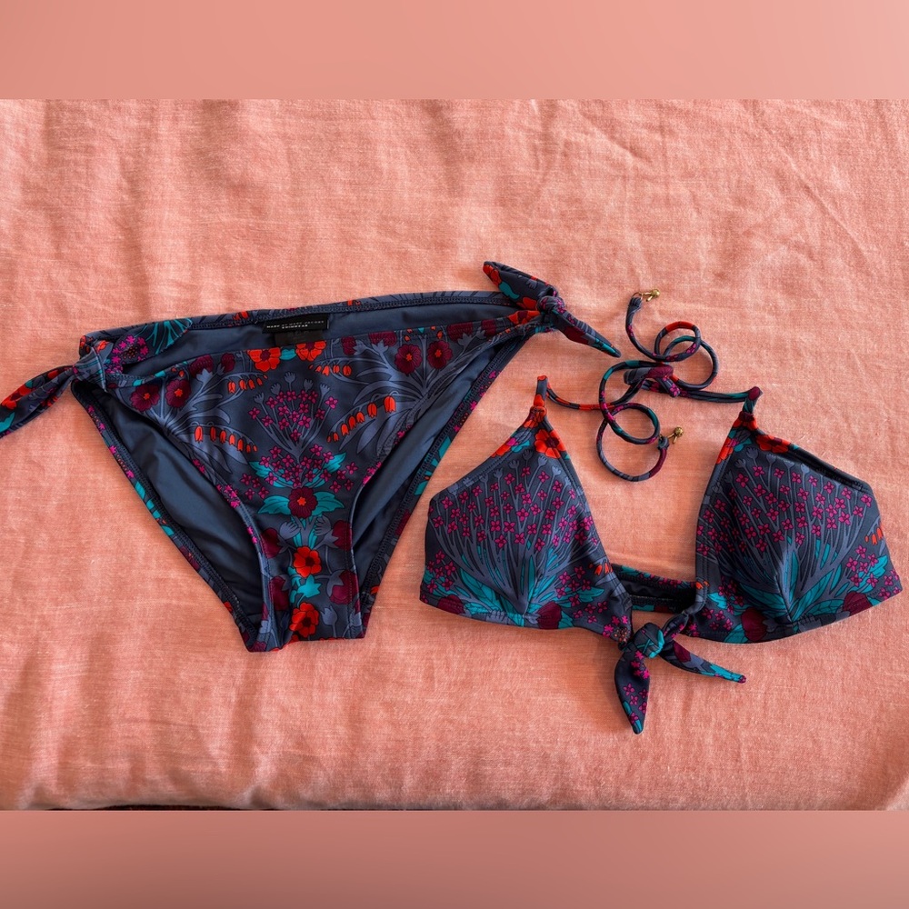 Marc By Marc Jacobs Gray Floral Swimwear